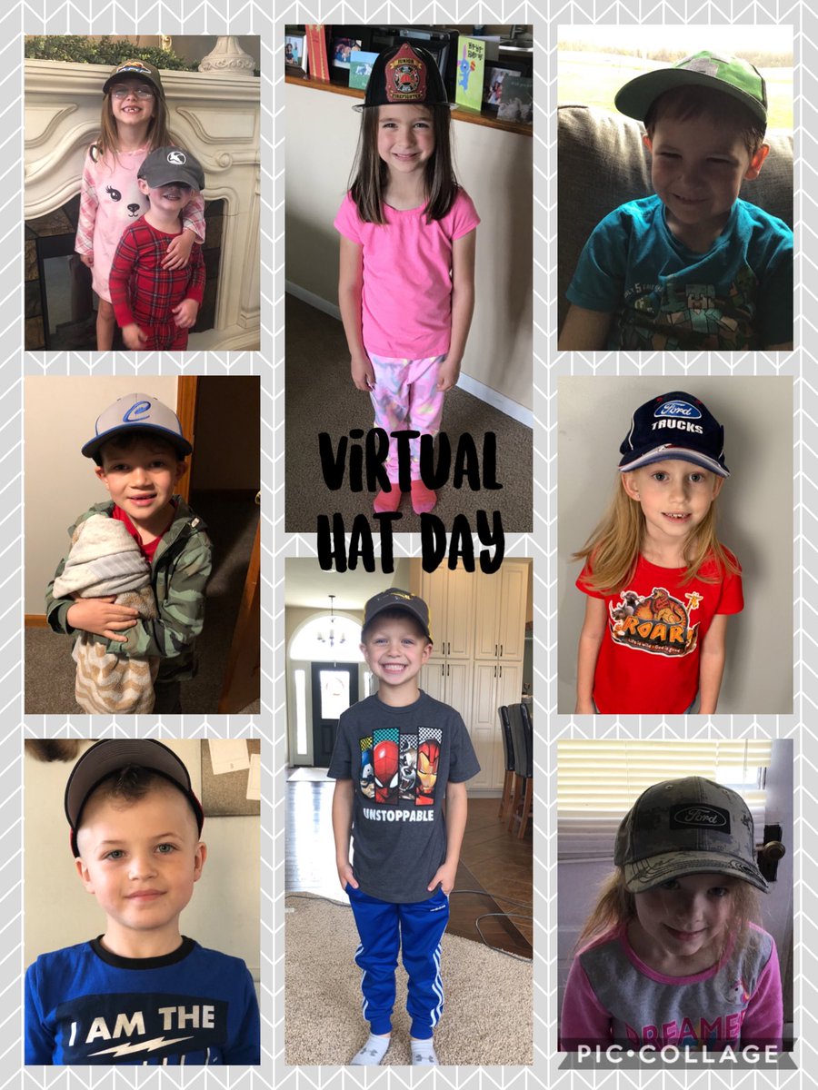 hadler_sue's tweet photo. Virtual Hat Day! Hats off to great Blended Learning! ⁦@ndeschargers⁩ #1DCCS https://t.co/jwKpBdEolK
