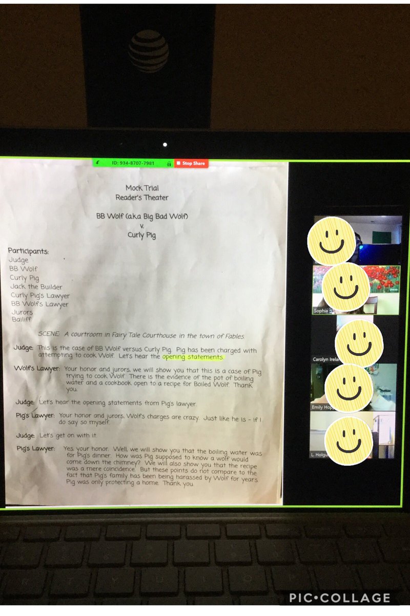 Lisa Miranda (@lisamiranda1978) on Twitter photo 3rd Graders practiced “Law and Justice” with a Mock Trial Reader’s Theater- B.B. Wolf v. Curly Pig on ZOOM today! It was so much fun hearing their voices get into character! #KFEproud <a href="/NISD/">Northside ISD</a> <a href="/nisdgteac/">NISDGTEAC</a> <a href="/NISDFranklinES/">Kay Franklin ES</a> <a href="/NISDGTAA/">NISD GT & AA</a> <a href="/NISDAcadTech/">NISD Academic Tech</a> 3rd Graders practiced “Law and Justice” with a Mock Trial Reader’s Theater- B.B. Wolf v. Curly Pig on ZOOM today! It was so much fun hearing their voices get into character! #KFEproud <a href="/NISD/">Northside ISD</a> <a href="/nisdgteac/">NISDGTEAC</a> <a href="/NISDFranklinES/">Kay Franklin ES</a> <a href="/NISDGTAA/">NISD GT & AA</a> <a href="/NISDAcadTech/">NISD Academic Tech</a>
