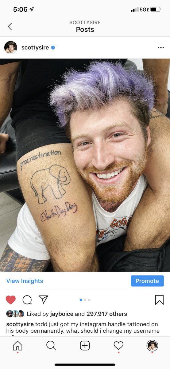 ImNotScottySire's tweet photo. rip my instagram username vanilladingdong 😔 i will miss you. ps i’m sorry todd. https://t.co/mcaZhkG5dy