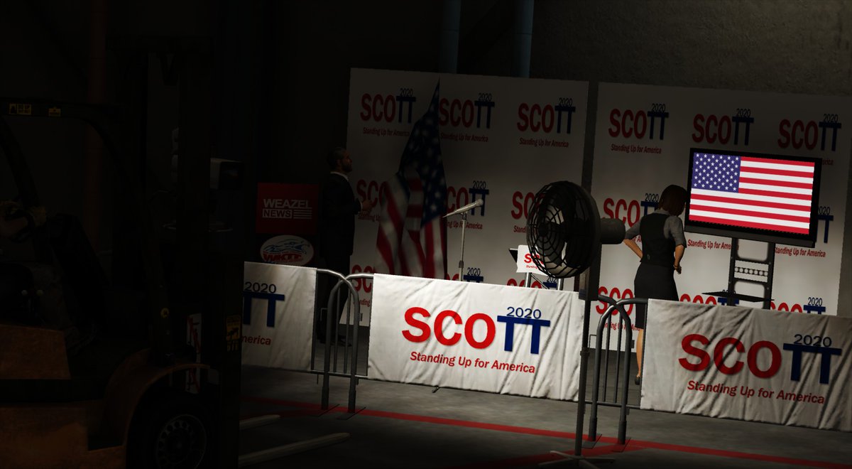 ScottCousins__'s tweet photo. Last minute preparations with 1hr to go! Crowds will be filling in shortly. I can't wait to see you all, but if you can't make it, tune into live coverage on Weazel and XTV, alternatively there is a livestream on our website. #Scott2020 https://t.co/ZPbtYocL0p