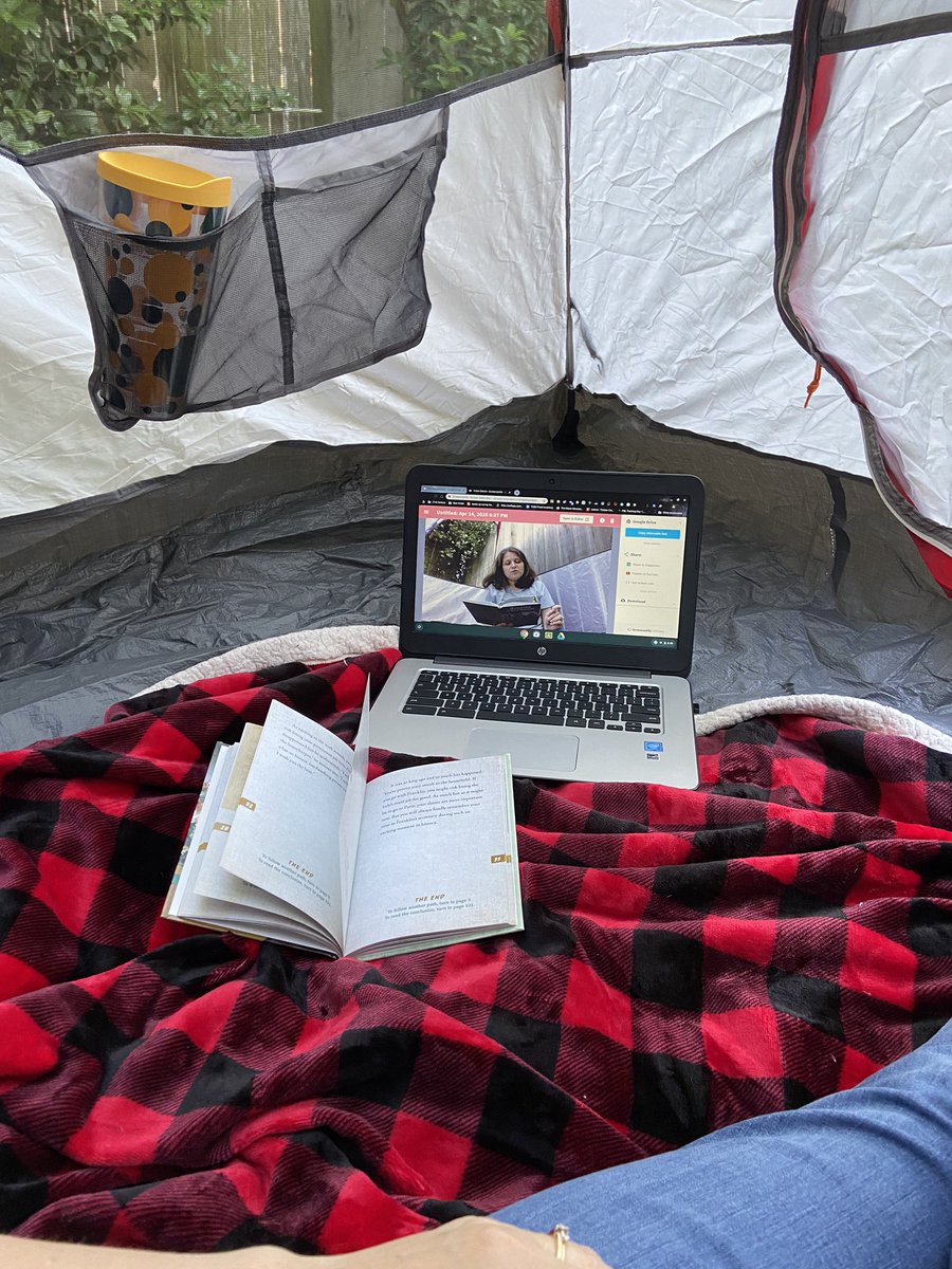 ois_russell's tweet photo. Reading and recording another read-aloud for the TCES Library Google Classroom in my reading tent/recording studio! Loving Reading Campout day! #virtualtces @TISDTCES https://t.co/LPWUI3TSZF