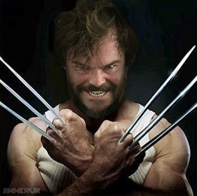 Fan edit of Jack Black exposing Wolverine's claws