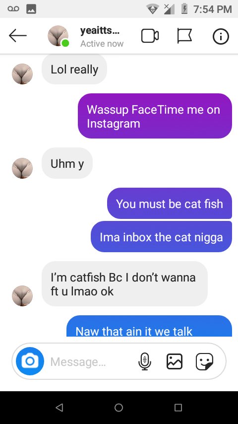 DirtyRedCEOcme's tweet photo. @NevSchulman man somebody Catfished man . I even sent pics of my Johnson brotha man. I feel bamboozled my guy. Catman Catman yea that's me @HaHaDavis help me out man. I'm so damn serious https://t.co/OzXFM3J4iu