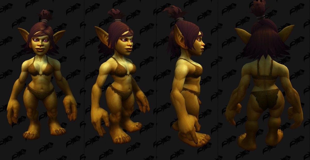 Zapple10's tweet photo. @Loreni_PW @battlenetwatch I think I'll be sticking with my usual mint green skin color. But I will say that I've always wondered what goblins looked like before they drank the blood of Mannoroth https://t.co/QBfsLtDatM