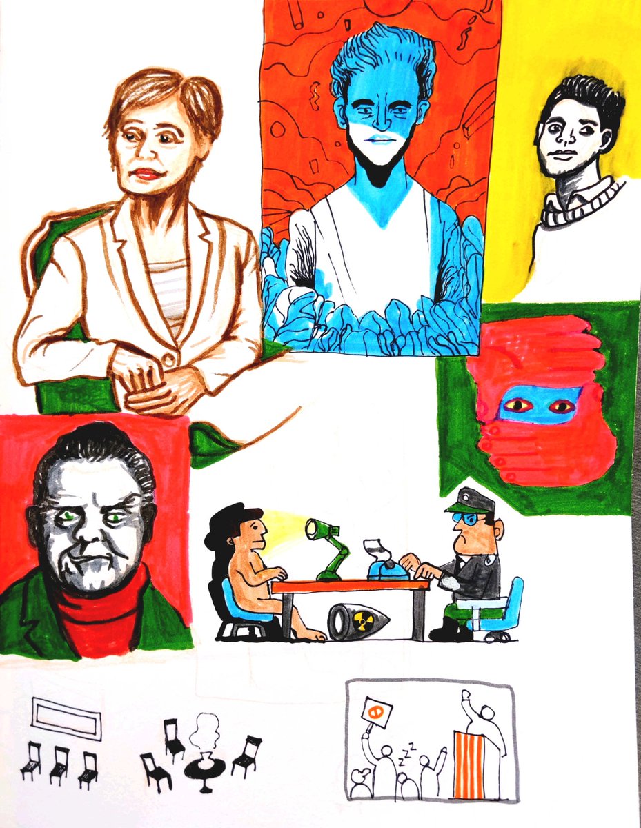 Latest sketchbook #drawing, mostly inspired by #NewYorker magazine. Big fan of simple lines and bold colors.