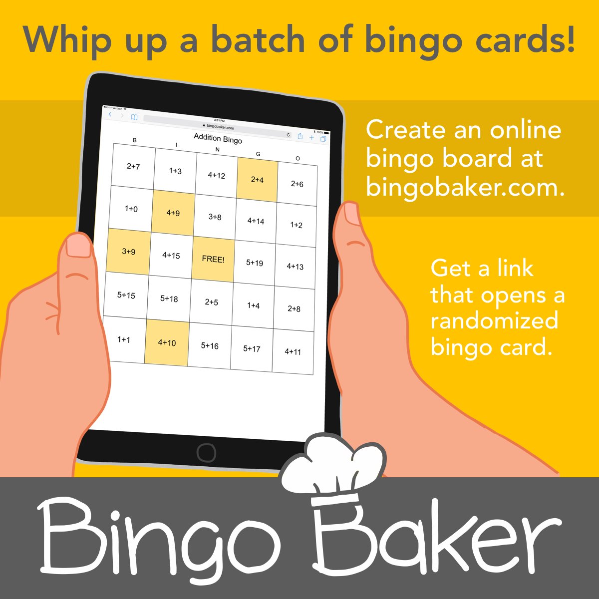 👨‍🍳 Here's an idea: Play Bingo with a group of students on a video conference. You can whip up a batch of online bingo boards with your own content at bingobaker.com. You can even include images!