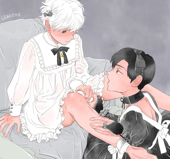 #好きな画像を貼って4人指名していくリレー
リレータグもらったの初めてでびっくりしました😊
特にお気に入りの絵はなかったんで、
自分が百合BLと呼んでる女装x女装でも押しときます。 