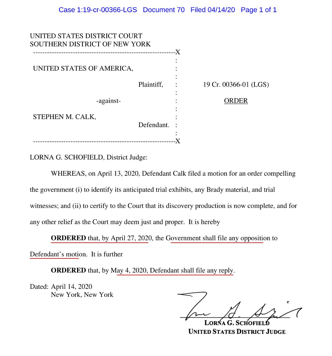 Can’t wait to read the Government’s Oppo & Calk’s response.It’s kind of weird -I expected Steve-o would broker a plea deal but nope -he wants to go to trial.