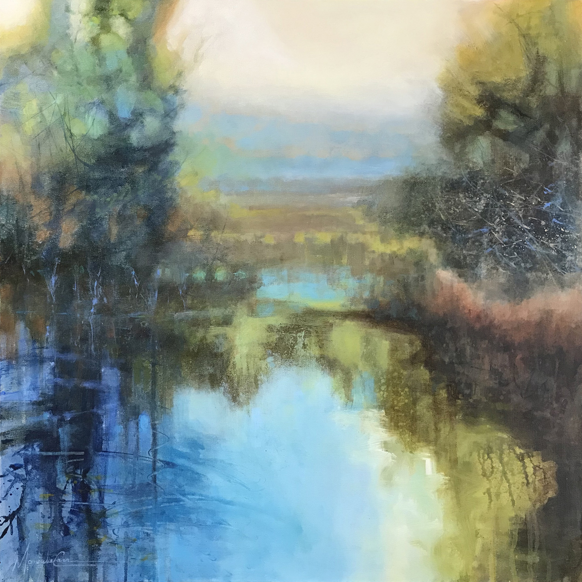 Having so much fun to prepare for my 'soon to be' online teaching classes! #landscapepainting  #contemporaryart #landscapelovers #paintings #fineart #waterscape