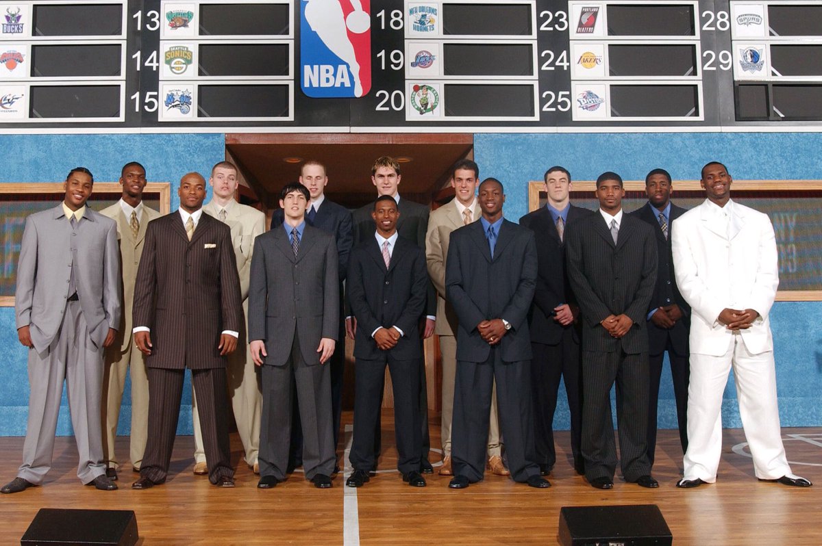 Early 2000s NBA draft fashion was absolutely wild
