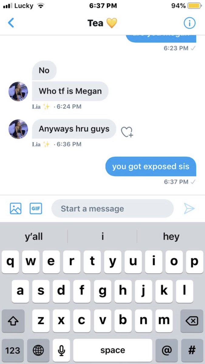 after everyone was sure she was catfishing, everyone in the gc was going off on her and arguing. she kept saying stuff like, "can we all just say sorry" and apparently she called  @bettereri a bitch- so things def weren& #39;t on good terms. people were getting so scared-