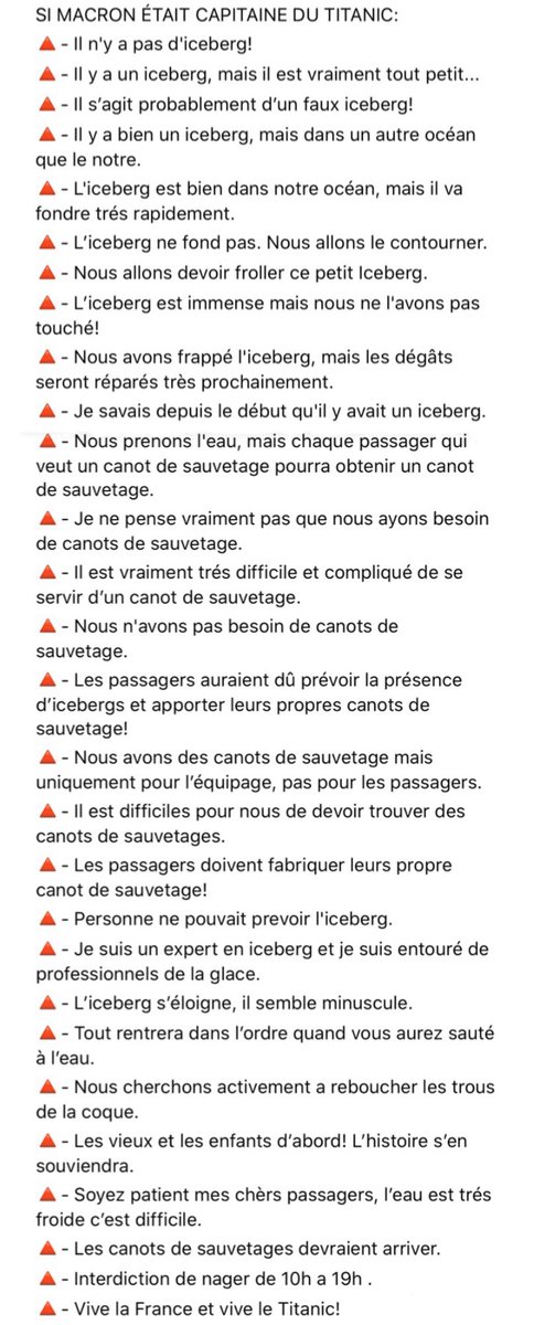 Si Macron était Capitaine du TITANIC 😂😂🤣🤣