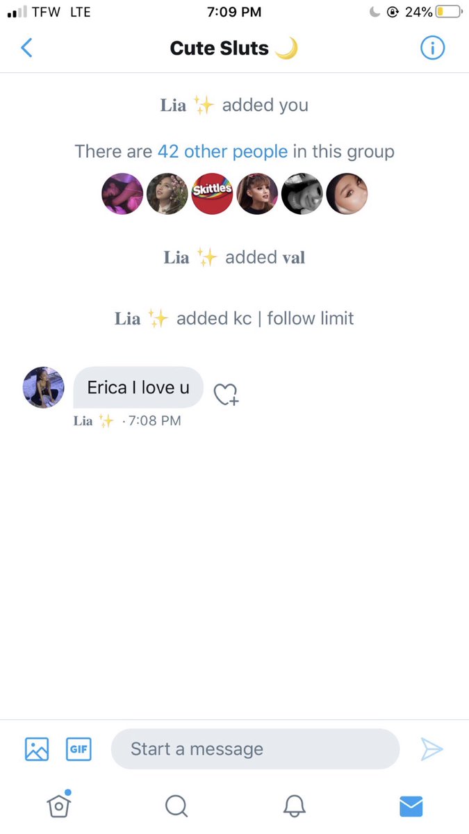 so everyone got kicked and she deleted the gc.  @bettereri dmed her just to get more info. we made a new gc just so we could all talk to eachother abt what just happened. and erica tried getting on good terms w her (not actually but just to find sum stuff out)