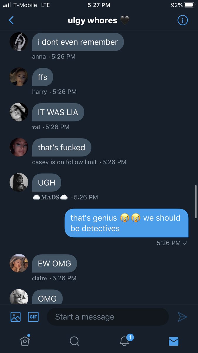 then she finally admitted that she wasn& #39;t GUY and he& #39;s 19. and we had this conspiracy convo where he was going to take out pictures to use to catfish again. this whole thing was terrifying so pls pls do not get involved w him.
