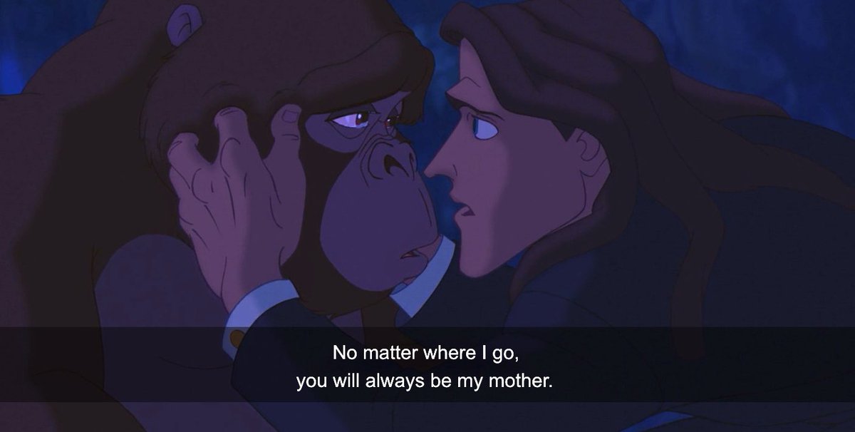 kikeurbina's tweet photo. La conexión que Kala y Tarzan tienen, desde que era un niño, me ha impresionado. 

No importa lo lejos que esté de mi mamá, siempre estoy en si corazón y ella en el mío. Siempre. https://t.co/SAo9d1h49R