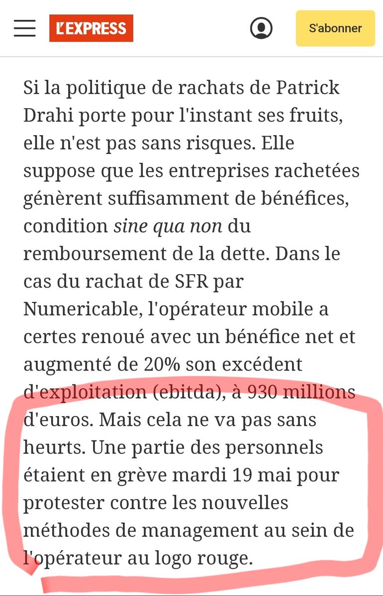 Leurs motivations ne sont guidées que par le profit, peu importe le projet s'il est dangereux socialement. En faisant confiance aux banques, vous les aider sûrement à prêter à ceux qui massacrent vos emplois pour du profit, ce que fait  #Drahi dans ses opérations de LBO !  #SFR