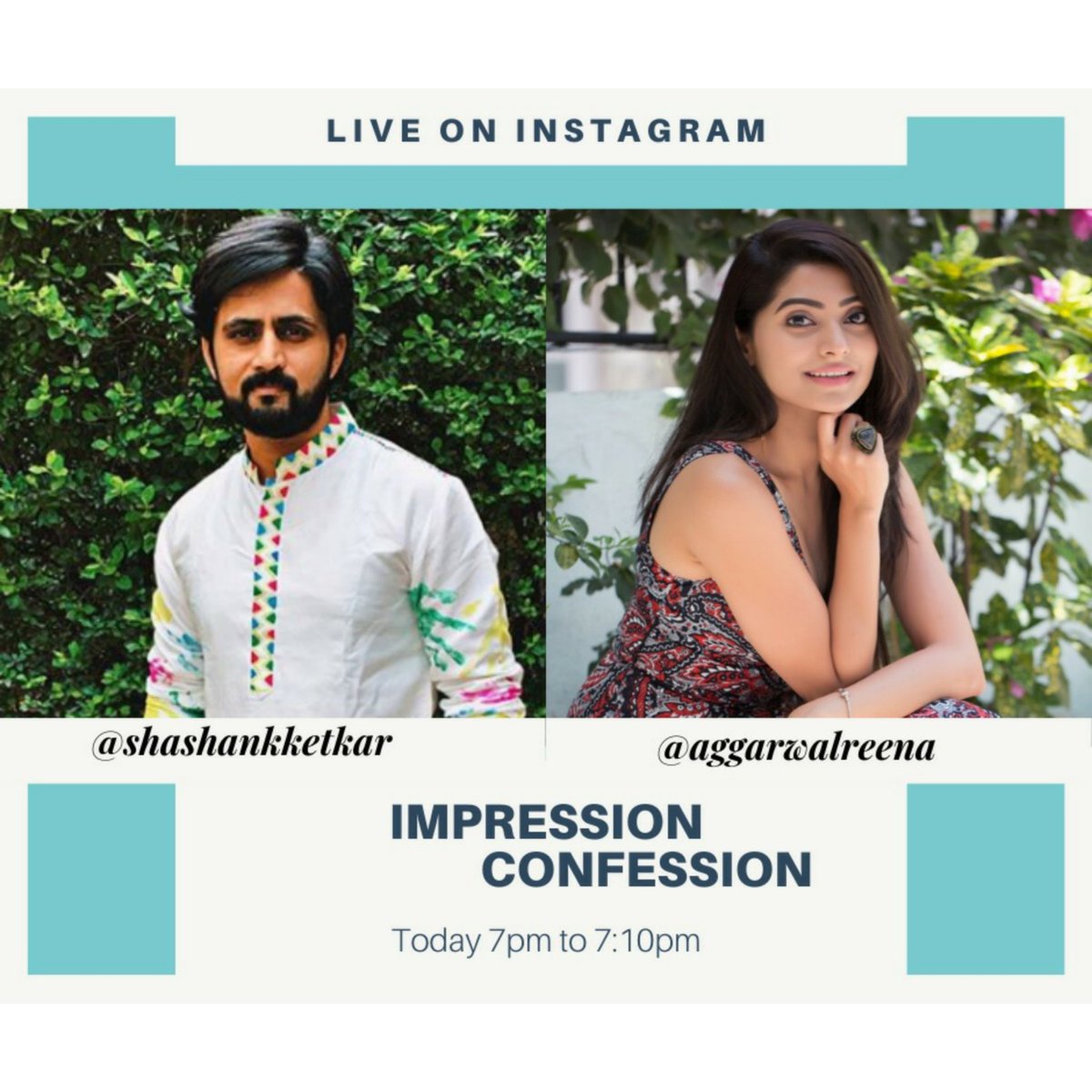 ReenaMeraNaaam's tweet photo. Episode 12.. 'Impression Confession'
With рд╢реНрд░реА @shashank_ketkar тЭдя╕ПЁЯдЧ
Insta live today from 7pm-7:10pm.
Stay tuned for some Fun and Candid chat about @31DivasFilm ..ЁЯТБЁЯП╝тАНтЩАя╕П
#impressionconfession #ReenaAggarwal #shashankketkar #31divas #honarsunmihyagharchi #StayHome #рдорд╣рд╛рд░рд╛рд╖реНрдЯреНрд░ https://t.co/DLU3B0sXlG