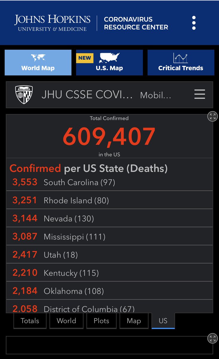 4/14/20 https://coronavirus.jhu.edu/map.html 