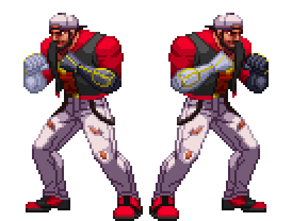 Yota did an awesome job refining Keemo. I jumped in and did some small touches, palette swap for the direction flip and made some alternative palettes, this is a fun design to work with.Older sprite by me for comparison.