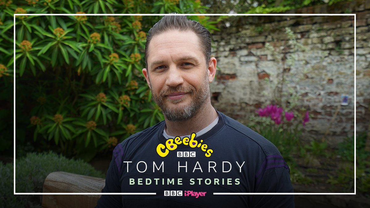CBeebiesHQ's tweet photo. You asked. He stepped up! 💪 

Tom Hardy's back! 🙌

NEW Bedtime Stories every night from 27th April - 1st May ❤️

#BedtimeStory https://t.co/tZs0EHvpN0
