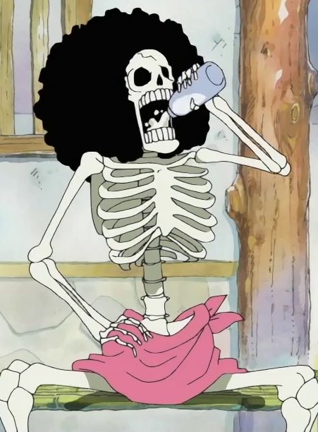 Brookonerol's tweet photo. Debería comer más, me he quedado en los huesos, aunque claro, yo soy solo huesos! Yohohohoho! https://t.co/K4PjXnl0uX