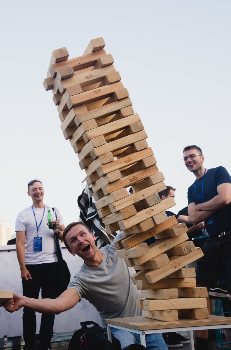 It looked SO stable. #ReactConfAU #Jenga