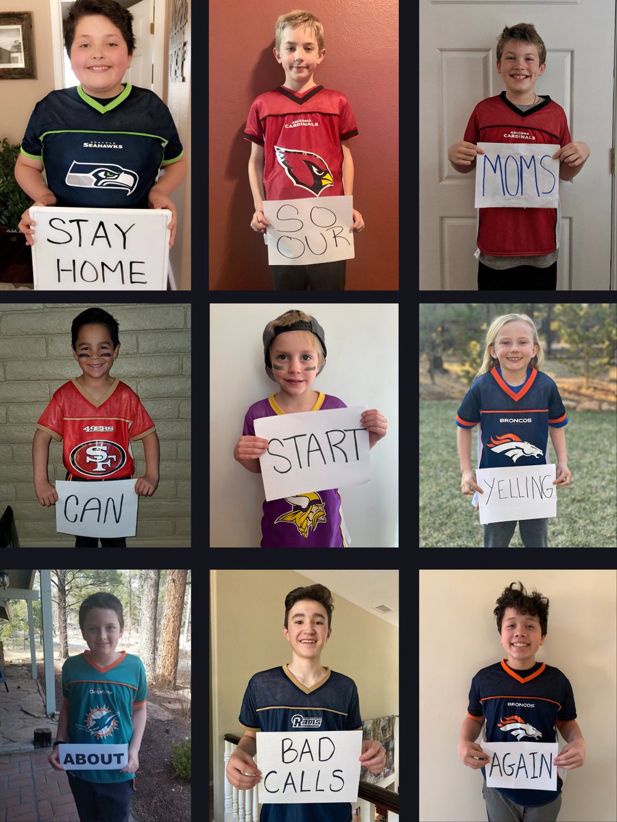 PrimeTimeFlag's tweet photo. STAY SAFE! STAY HOME! These players can’t wait for the NFL FLAG season to start @NFLFLAG @AZCardinals 
#stayhome #nflflag #primetimeflag #primetimeflagstaff #youthsports #covid #quarantine #flagstaff #nfl #flagfootball #powerade #ballers #football #squadup #gridiron #azcardinals https://t.co/iz7zk3Sceh