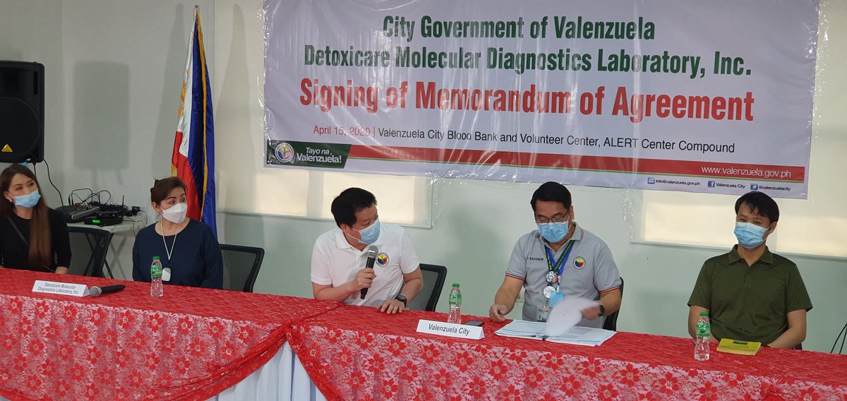 HAPPENING NOW: Valenzuela City holds press briefing on local  #COVID19 response.Mayor Rex Gatchalian says, of the first set of 20 targeted mass testing, 2 tested positive, while 18 negative. | via  @raffsantos