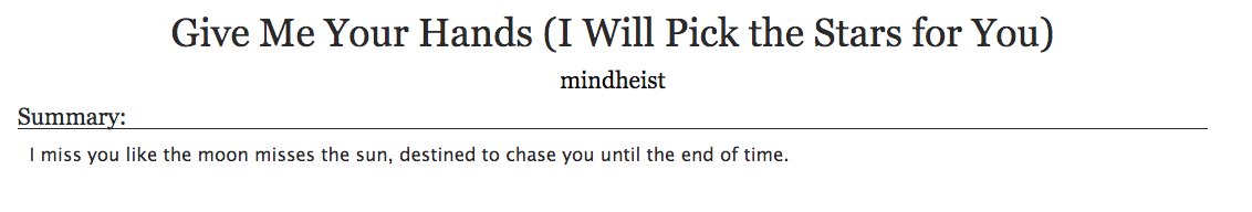 26. a fic that gave you butterflies (2/2)Give Me Your Hands (I Will Pick the Stars for You) by mindheist- bts, taekook- this is just so beautiful, how much they love each other, jk coming to tae when he was captured, how can you not get butterflies- historical fantasy au