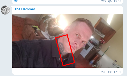 Chris also has some very distinct tattoos, such as a large horned ram tattooed on his neck. This was very helpful in confirming his identity when we found Chris' Facebook page. Also note Chris loves making his own breads, meads, and ciders.5/