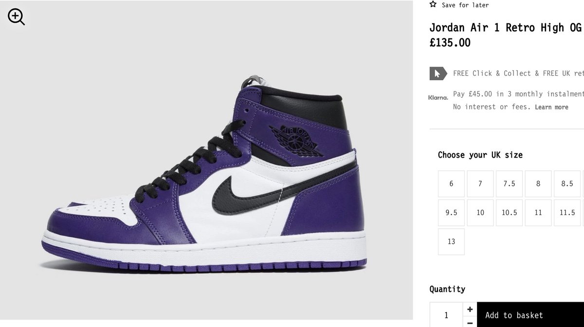 jordan 1 purple restock