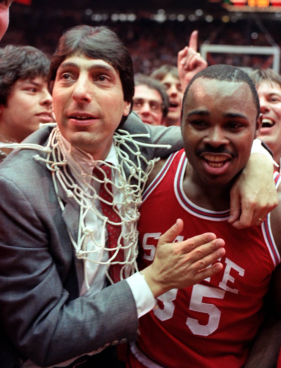 darrenrovell's tweet image. "The purists don't drink with me at 4 in the morning. I can't operate unless I'm tight with the kids. Unless I can hug them, party with them."

-- NC State Coach Jim Valvano, in this week's Sporting News in 1983.