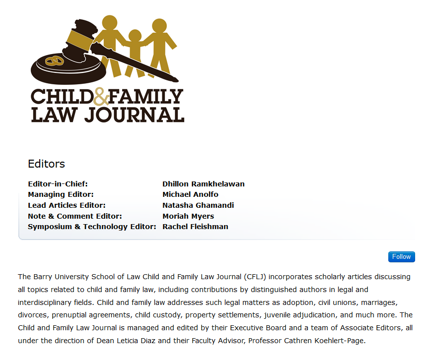 Ezioni touts herself as a well-educated lawyer and dean of a law school in Israel.Barry Law's "Child & Family Law Journal" touts itself as featuring "distinguished authors in legal & interdisciplinary fields."Yet both have instantly lost all credibility with Ezioni's paper.