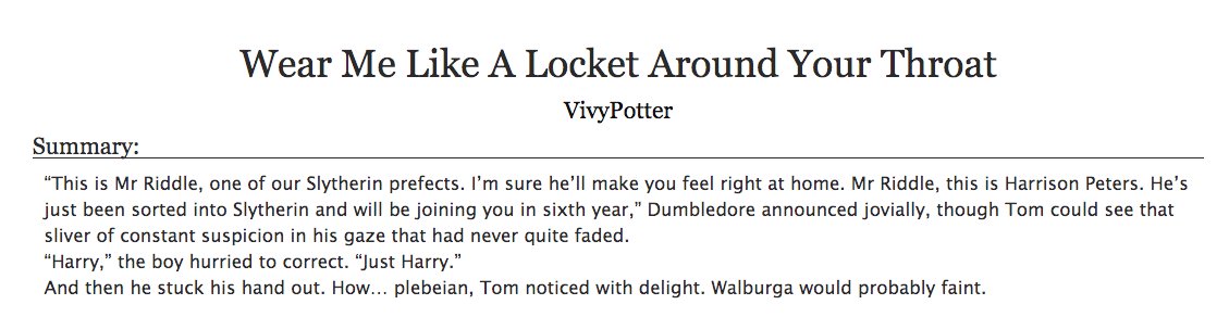 30. a fic you stayed up too late to finish readingWear Me Like A Locket Around Your Throat by VivyPotter- harry potter, tomarry- time travel au- it's so long but i couldn't stop- the slow burn, push-and-pull, between them is done so well, as realistic as this ship gets