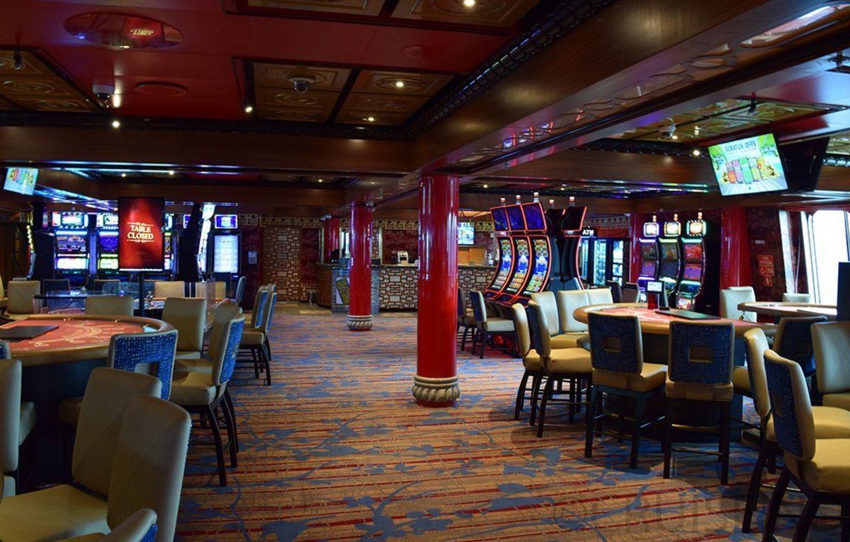 Depending which ship you went on, you could get a new modern casino or an outdated casino that has not been touched since the 1990's. Slot machines had a maximum payout of ~85% RTP, for the most part blackjack was 6:5 and video poker was 92%. Refurb machines syphoned cash.