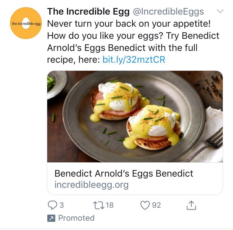 4/ An add for eggs - for ***Benedict Arnold’s*** Eggs BenedictFirst off - WTF does that mean? Why mention (during the Hanx firestorm) the worst traitor in US history, during the US Revolution?Is that normally a good marketing tactic?