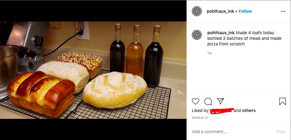 For a final tiny detail to tie it all together, Chris never stops posting about baking bread and brewing mead/cider, which for anyone else is really cool. Not so much for Nazis... Also note how similar the kitchen looks in all these pictures.10/