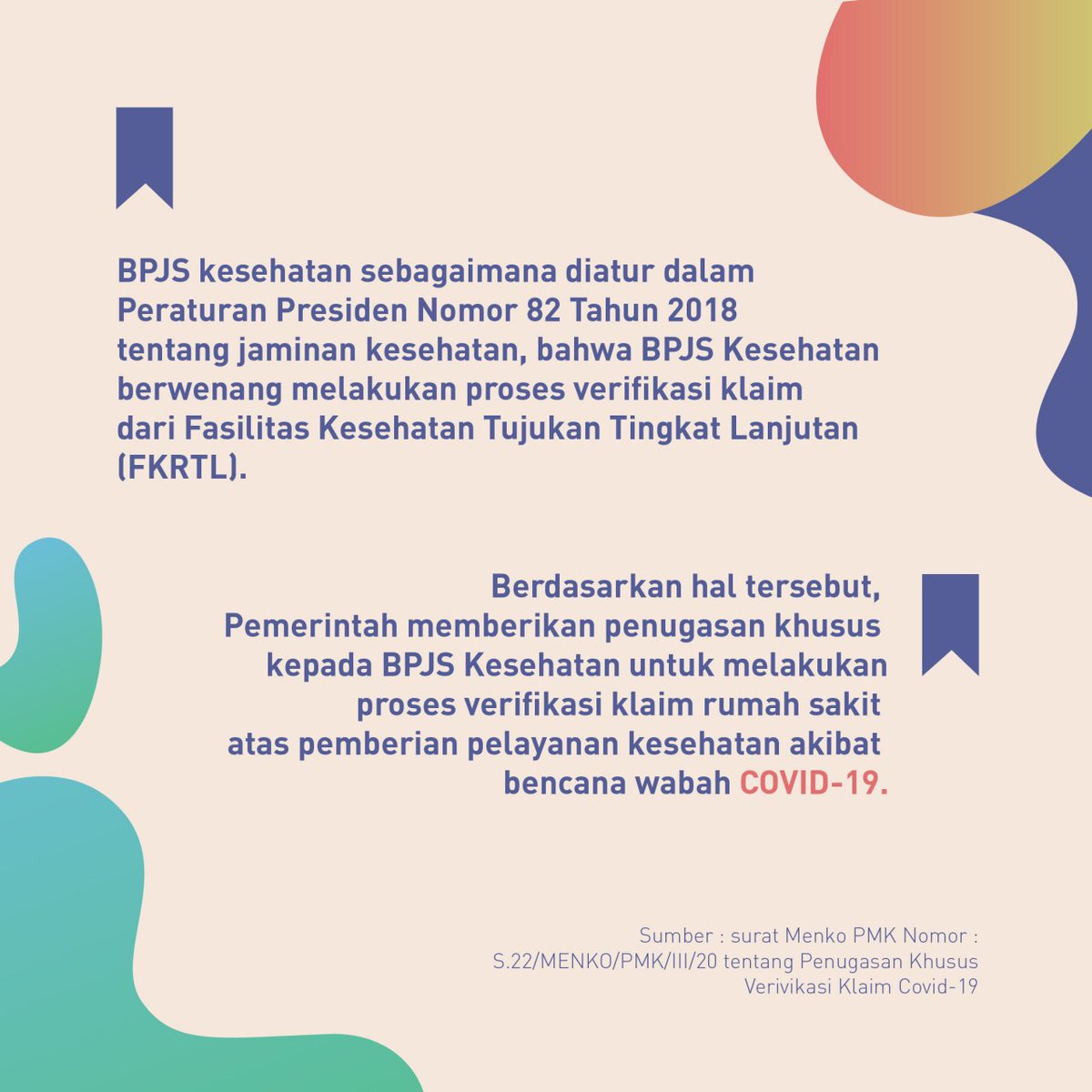 BPJSKesehatanRI's tweet photo. Bagaimana sih peran BPJS Kesehatan dalam penanganan Covid-19?

Untuk penjelasannya, kalian simak infografis ini yaa

#BPJSKesehatanRI
#BPJSKesMelayaniNegeri
#YukCariTahu https://t.co/riXU7l4zZ0