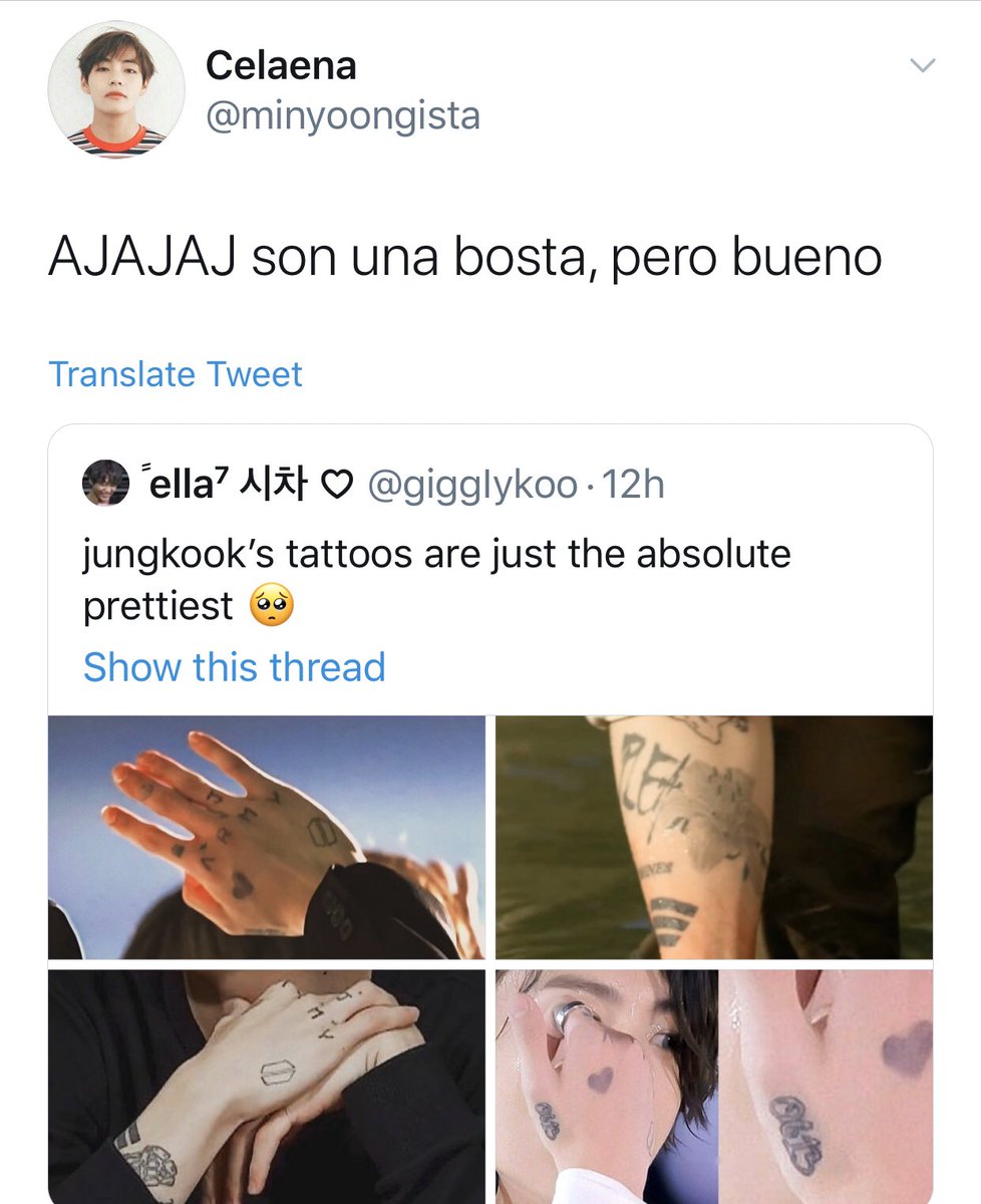 MASS REPORT ALL THESE ACCOUNTS M*CKING HIS TATTOOS. These kind of people one of the million reasons why he has been in-active from social media.  https://twitter.com/minyoongista  https://twitter.com/kanekikoon  https://twitter.com/AnsTmfRl  https://twitter.com/innerheejin 