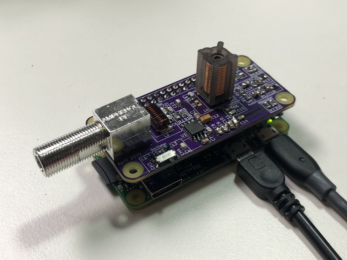 azzeloof's tweet photo. Presenting the least useful Pi Hat ever- the Raspberry Pi Zero RF Modulator. The answer to the question nobody was asking: “How can I display my raspberry Pi Zero on an antique TV?” https://t.co/nd78ctSNyG