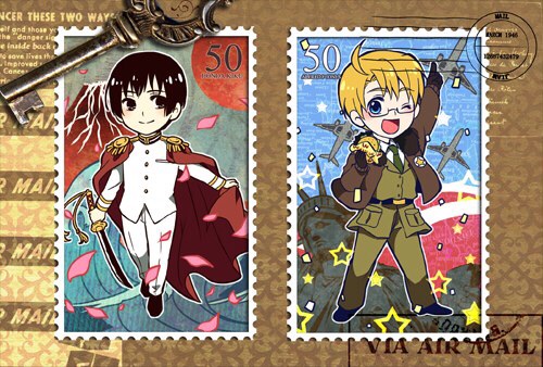 結構この機会に二次創作絵をアップしてる作家さんもいらっしゃるから私も珍しくむかーしの二次創作絵でも貼っとこう。2010年〜2015年くらいまでの間、毎年アメリカ独立記念日にアメリカ君を描いてアメリカ人のオタク仲間にあげてた時のやつ。なのでアメリカ君ばっかw懐かし…? 