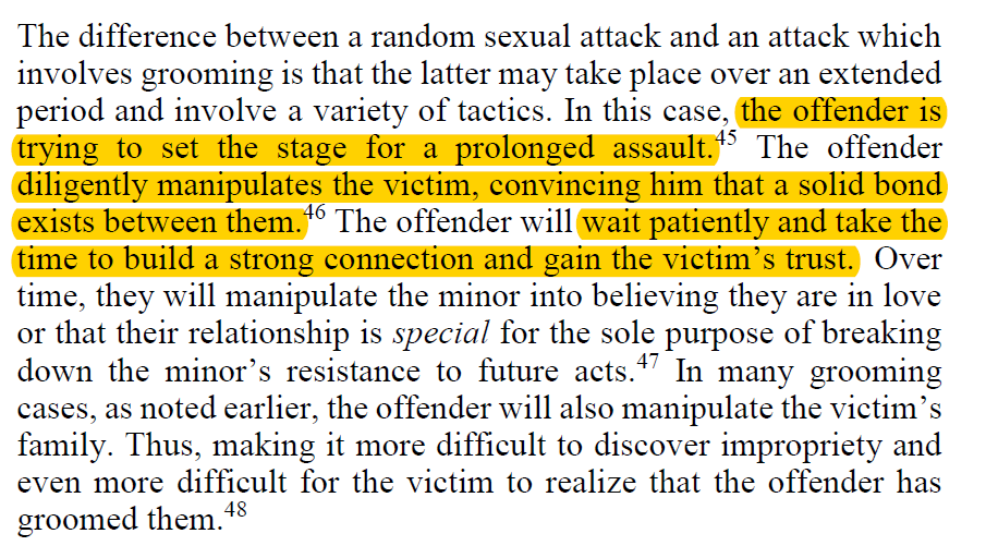 While the underlying theme of Ezioni's essay is how grooming involves "setting the stage" to abuse in which the groomer "diligently manipulates the victim, convincing him that a solid bond exists between them," Wade insists MJ began graphic abuse of him on his first visit ever.