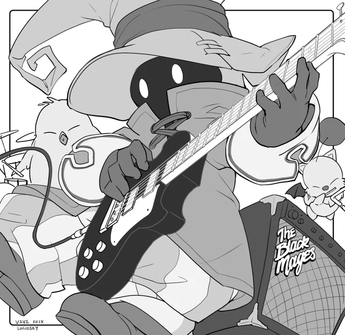 For all you Vivi and cover band The Black Mages fans ;D (might color this one fully) 