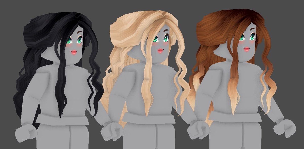 Erythia On Twitter My Hair Modeling Methods Have Evolved O I Tried A New Technique And I M Pleasantly Surprised It Worked So Well This Style Is A Nice Princess Wavy Hair Back N - brown roblox hair for the back