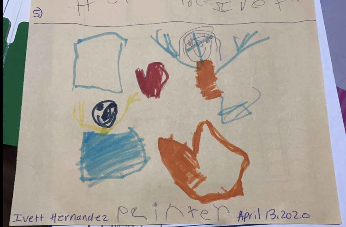 Tijerinaes's tweet photo. Career Day! Ms. Cobos’ PreK-3 students wrote about their career goals! #HISDSpiritWeek #futureteacher #futurepainter #futurecaptain @HISDECH @HISDEastArea @Ponce_East @AlesanderOlaiz1 https://t.co/V2nSk8amzR