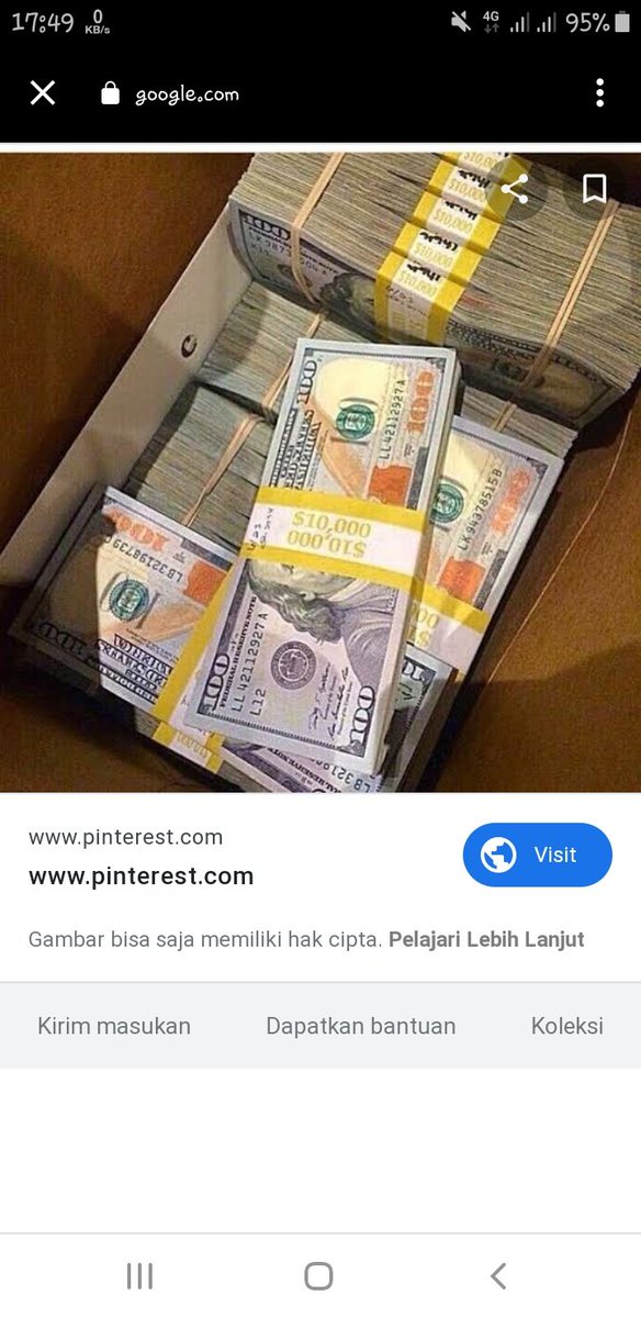 Dia ngirimin gambar ini ke wa gue.. katanya ini duit dia.. anjing kan? Gue mulai curiga tuh.. gua pake lah google foto buat nyari gambar yg sama takutnya nipu.. eh beneran dia nipu... abis itu gue di blok sama dia.. tai emg! Bule sinting