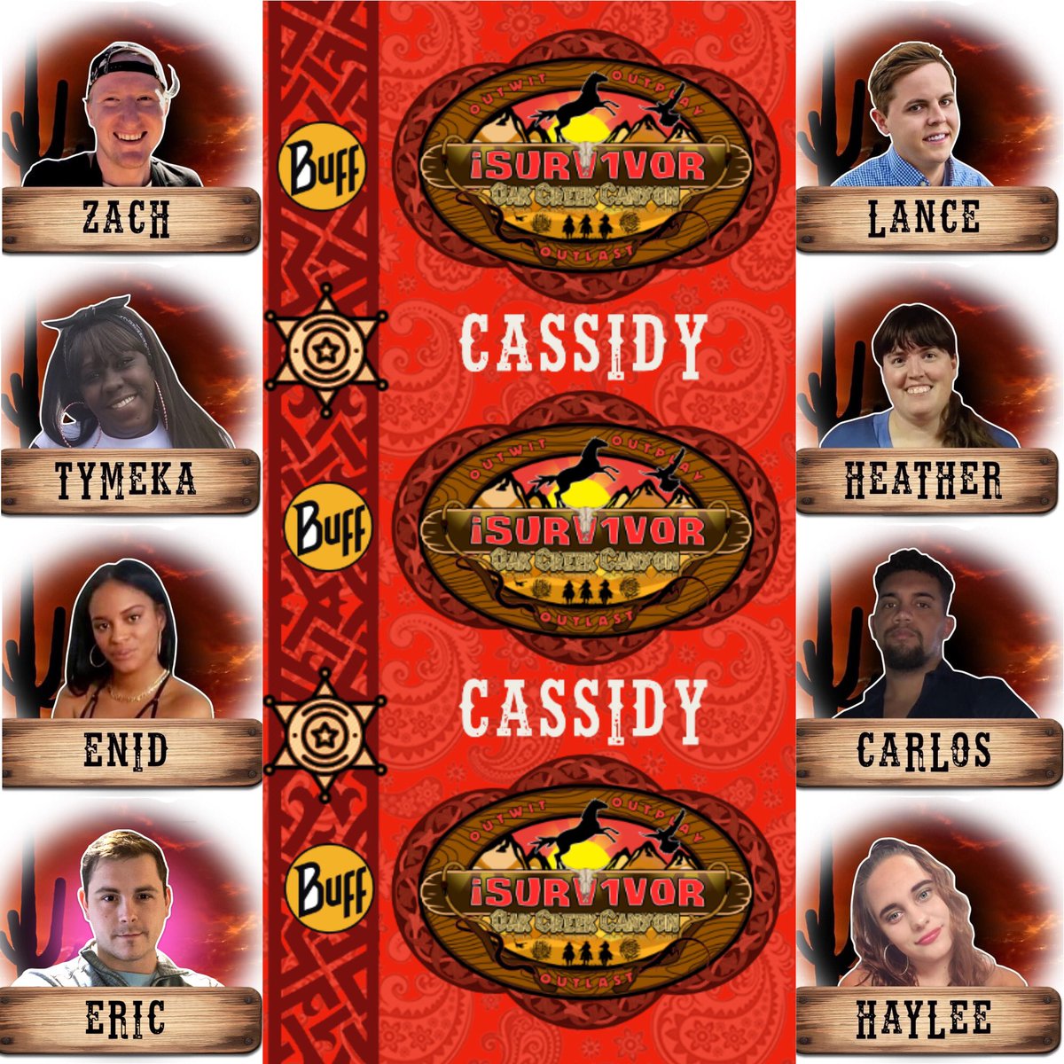 i1e_gaming's tweet photo. The #CassidyTribe of #ISurv1vor #OakCreekCanyon #33 #WildWildWest #Eric #Tymeka #Haylee #Zach #Lance #Carlos #Enid #Heather #StormLatterDaySaint #Slaylee #TroubleIsBack #ThatPart #GoBigOrGoHome #GlobalSurvivor #FkItUp #ThatBitch https://t.co/zWhqmaktHL