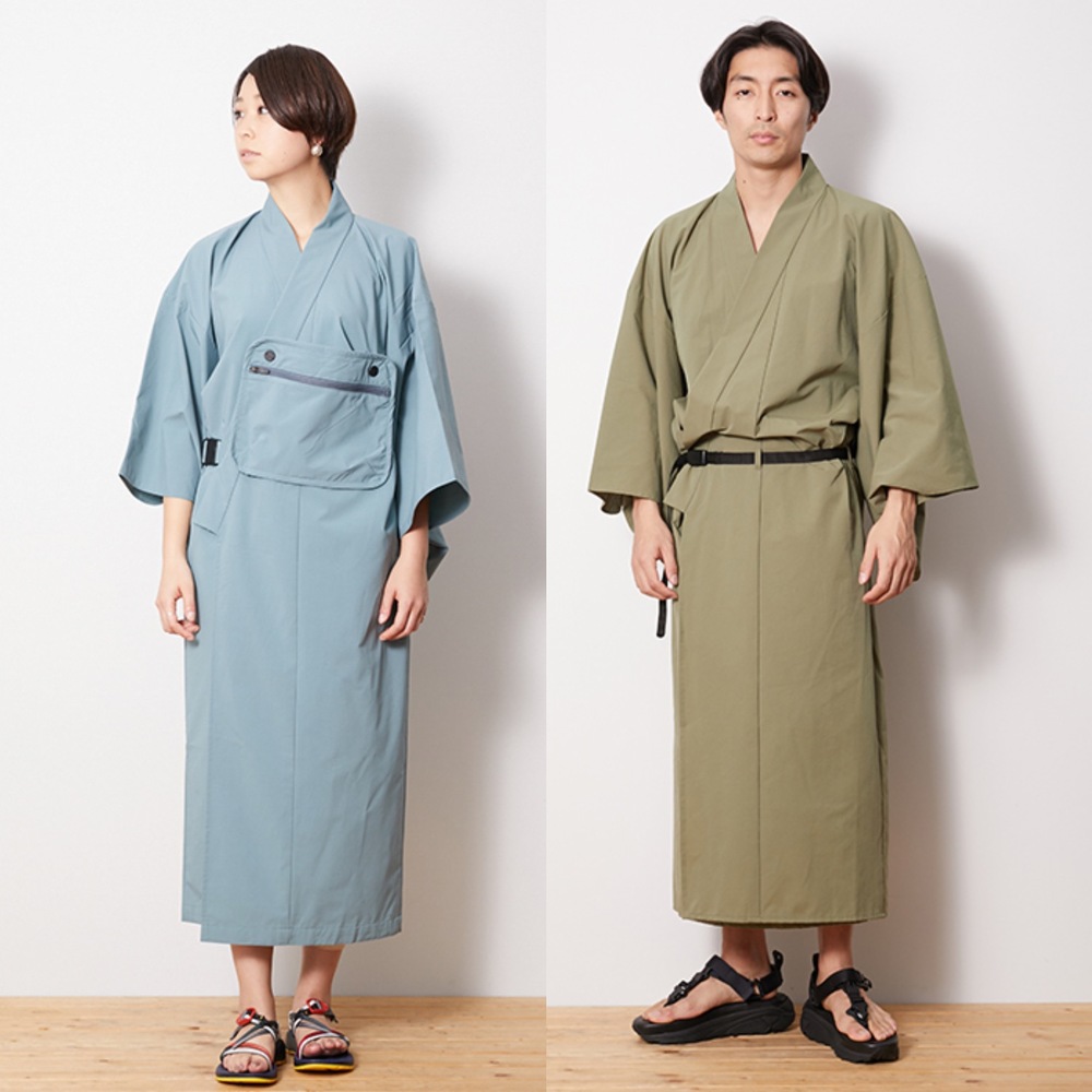スノーピークOUTDOOR KIMONO着物ポーチブルーMやまと