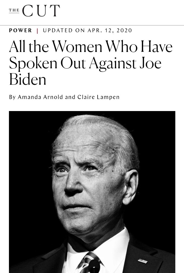 Tara is not the first woman who's accused Joe Biden of sexual misconduct, many before her have come forward, and there are plenty of pictures of him invading women's, and in many cases young girls', personal space.There is clearly a pattern that needs to be acknowledged.