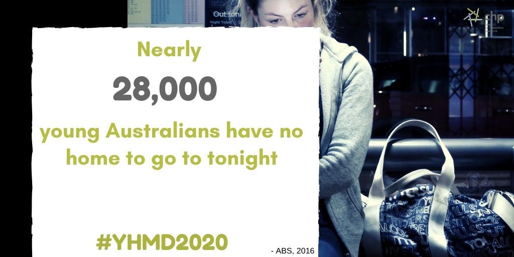 1-in-4 homeless Australians are under the age of 25. No-one should be without a home in a country like ours. Underlying all homelessness is a lack of affordable housing. Young people need housing plus support to get back on track. It’s that simple. #everybodyshome #YHMD2020